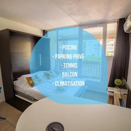 L'auriasquebalconparking Priveclimpiscine Lägenhet